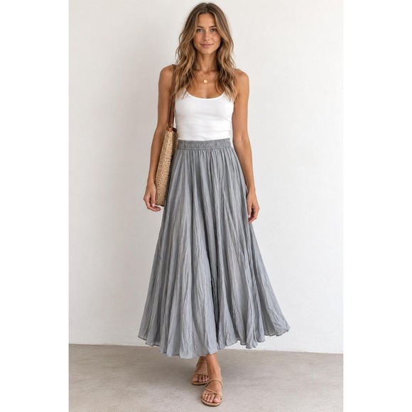 JOSEPH London Dresses & Skirts - JOSEPH London 100% Silk Gray Midi Skirt Quiet Luxury Minimalist Designer UK 42